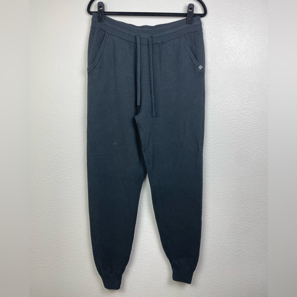 Tommy John Women's Large Black Knit Jogger Drawstring Loungewear Cotton Modal